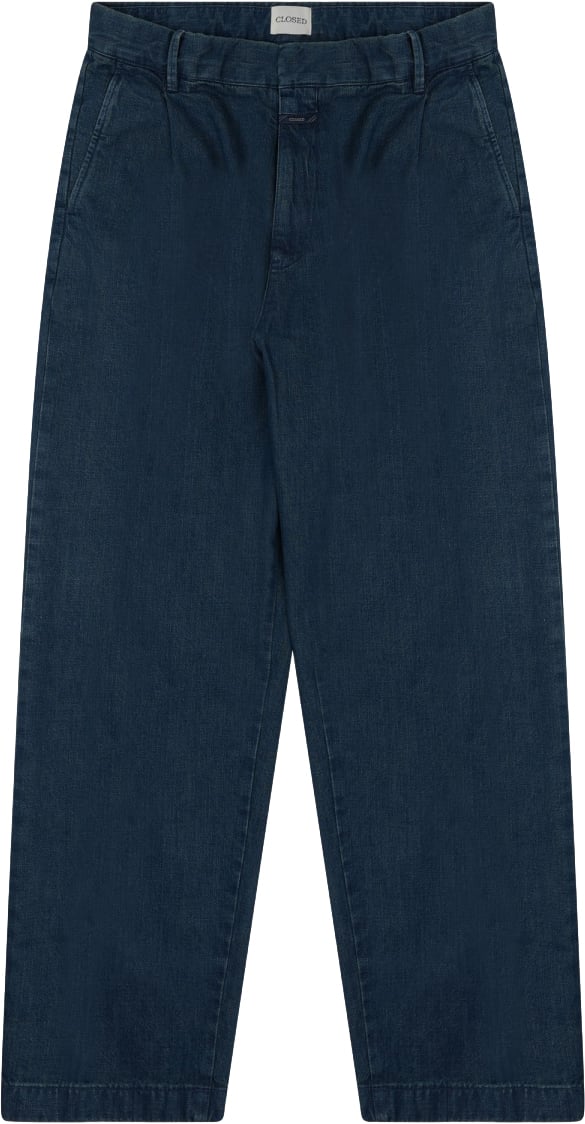 Closed Relaxed Wide-Leg Denim Pants Zwart