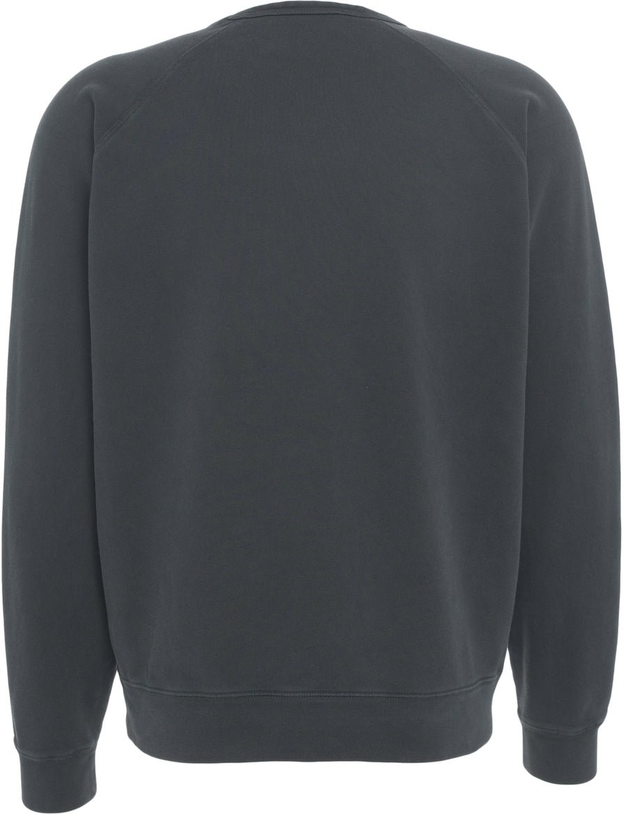 Closed Sweatshirt with logo lettering Zwart