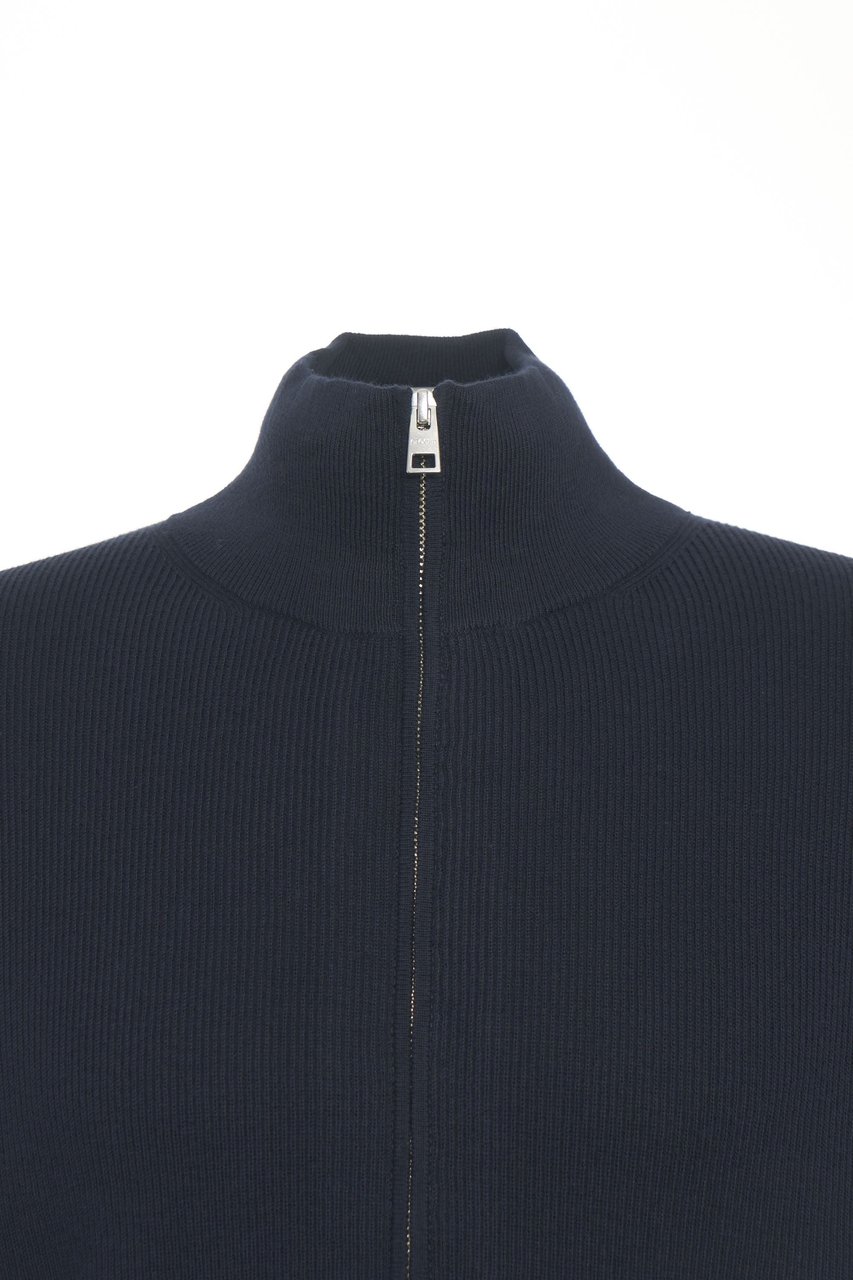 Closed Cardigan with zipper Blauw