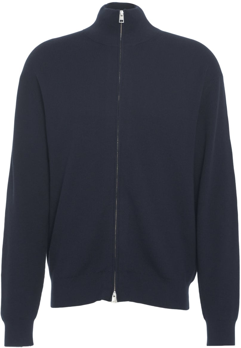 Closed Cardigan with zipper Blauw