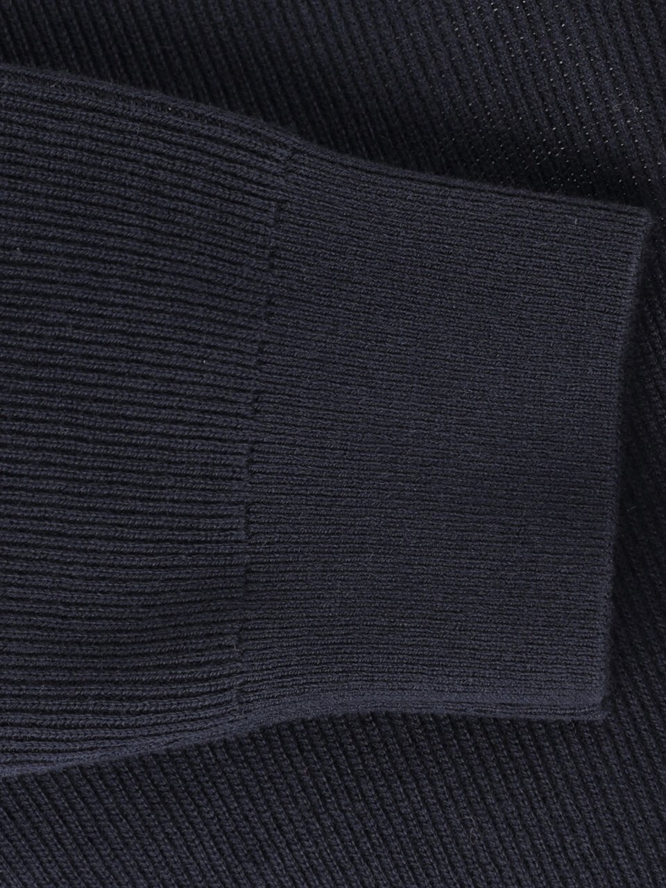 Closed High Collar Dark Blue Zip-Up Sweater Blauw