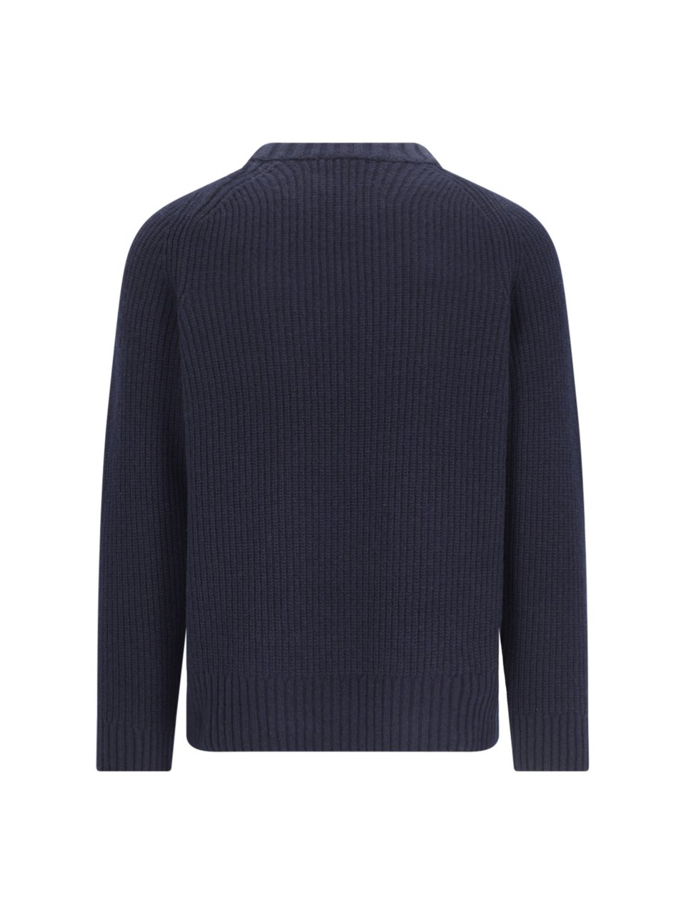 Closed Navy Blue Ribbed Wool Sweater Blauw