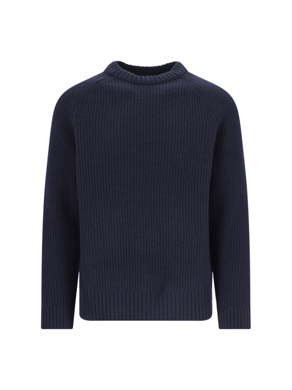 Closed Navy Blue Ribbed Wool Sweater Blauw