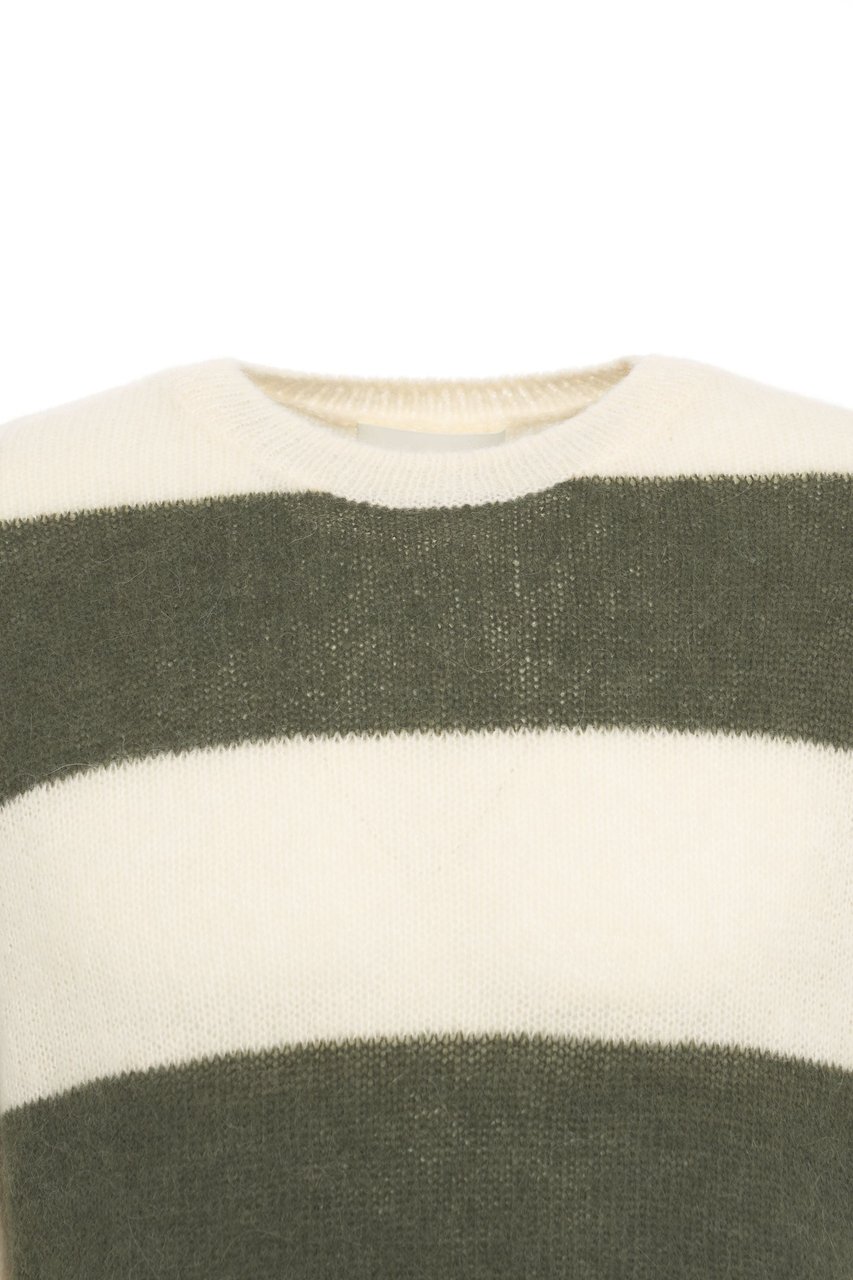 Closed Striped sweater Groen