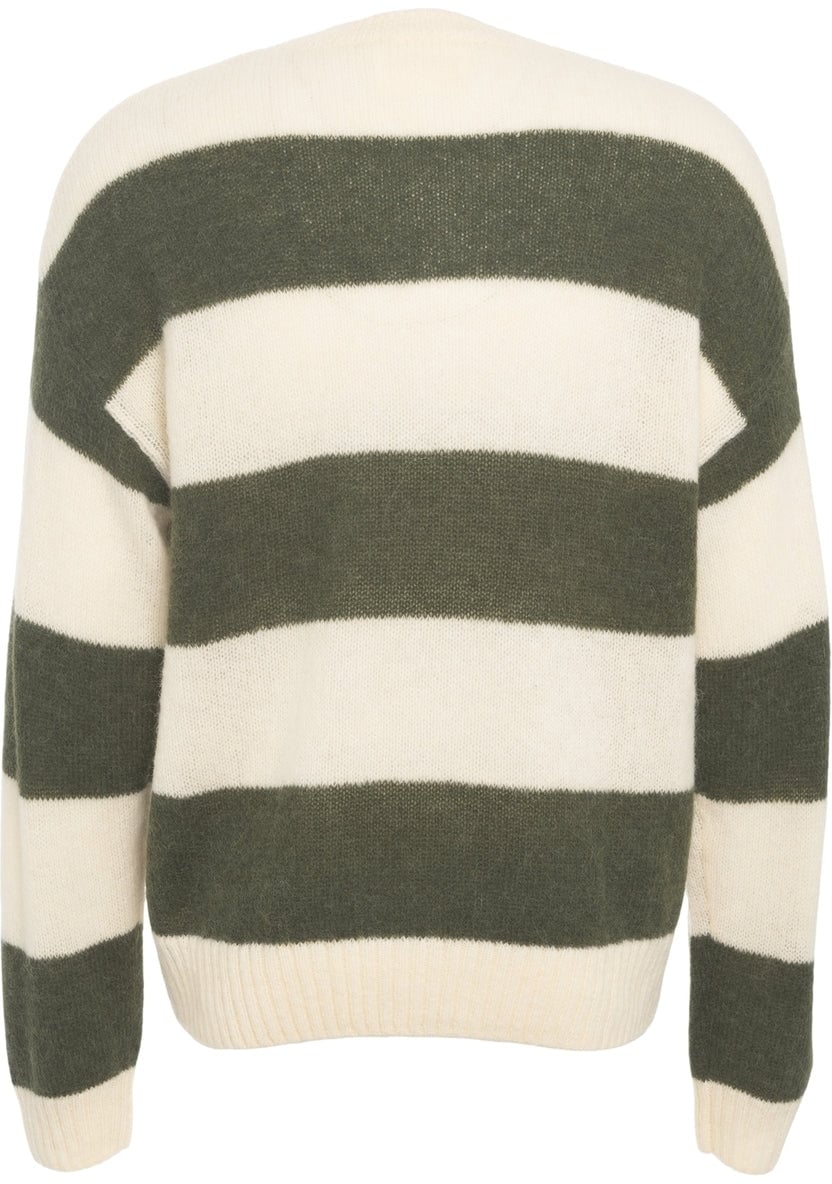 Closed Striped sweater Groen