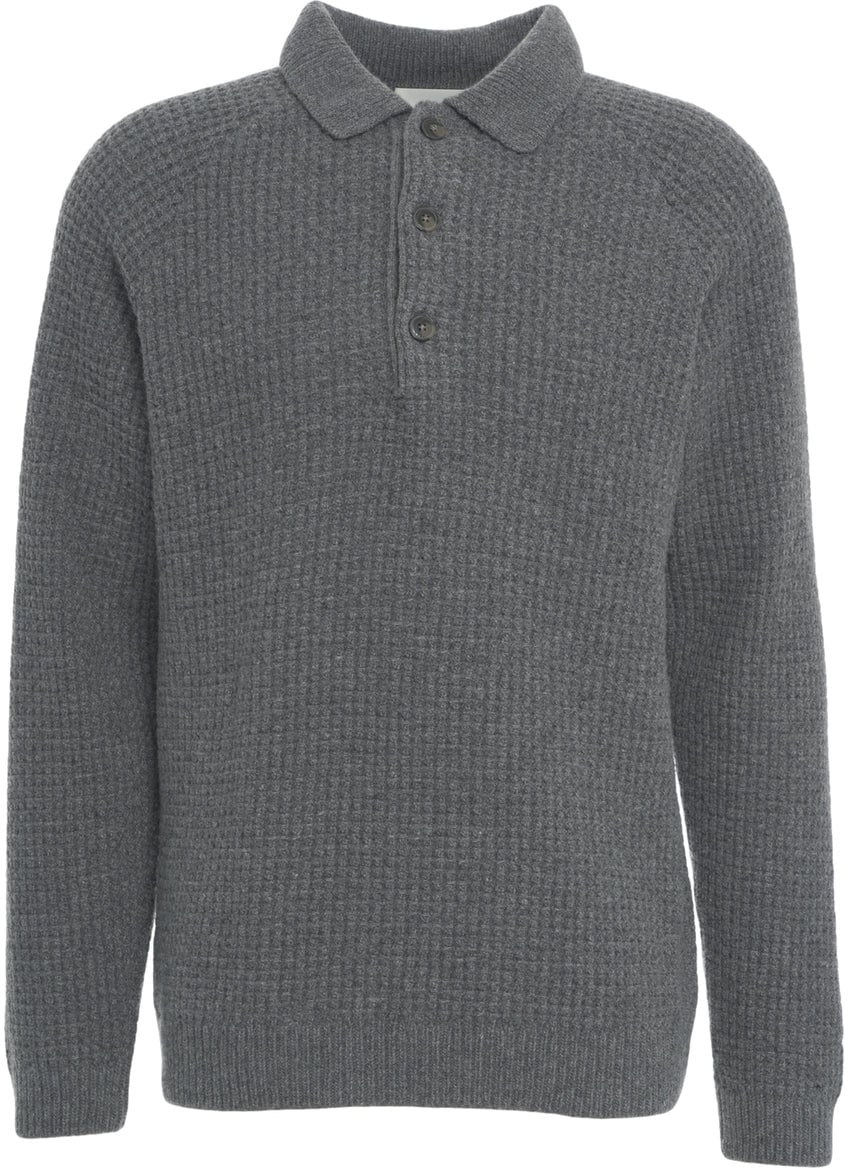 Closed Ribbed knit polo Grijs