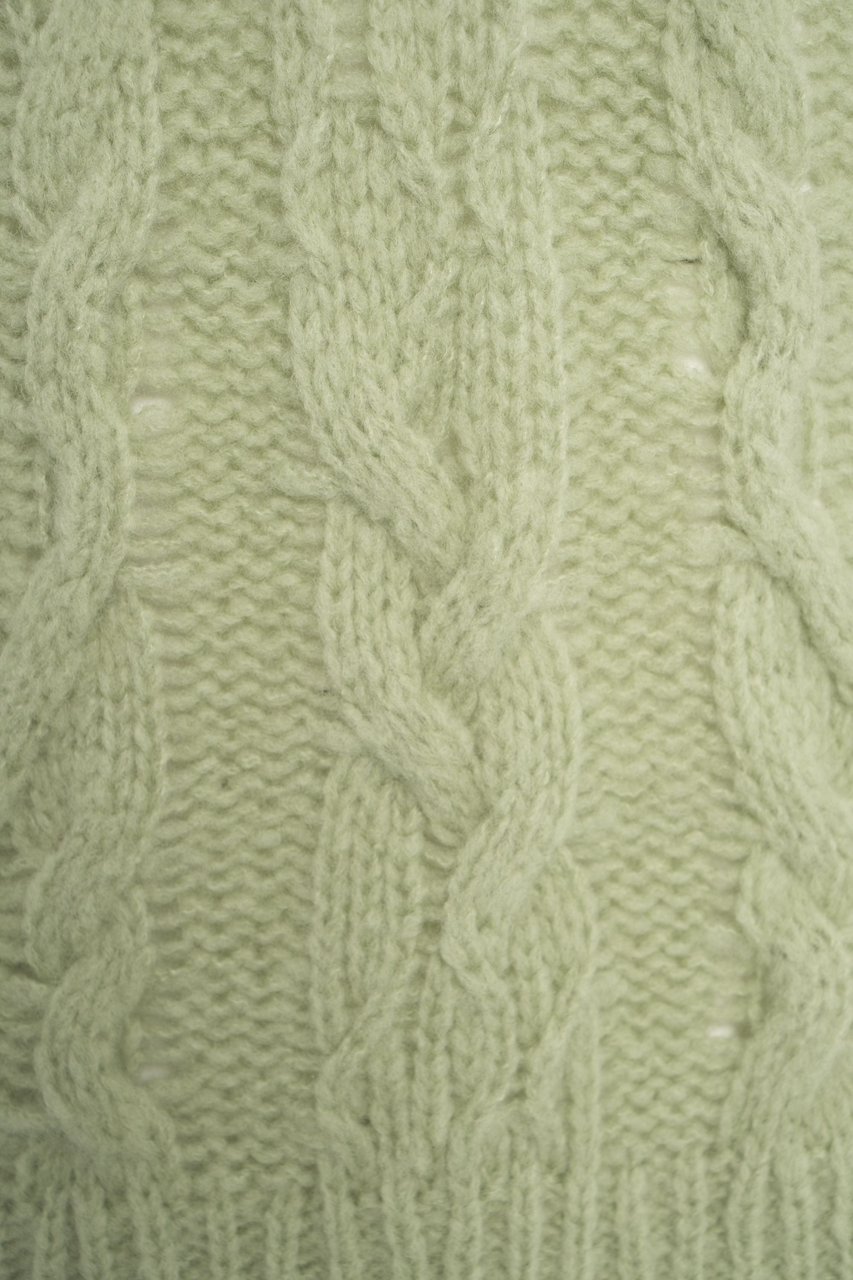 Closed Cable knit sweater Groen