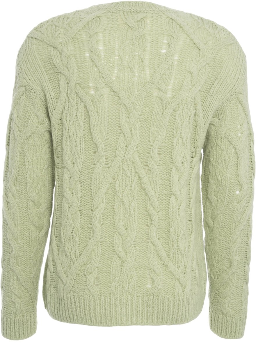 Closed Cable knit sweater Groen