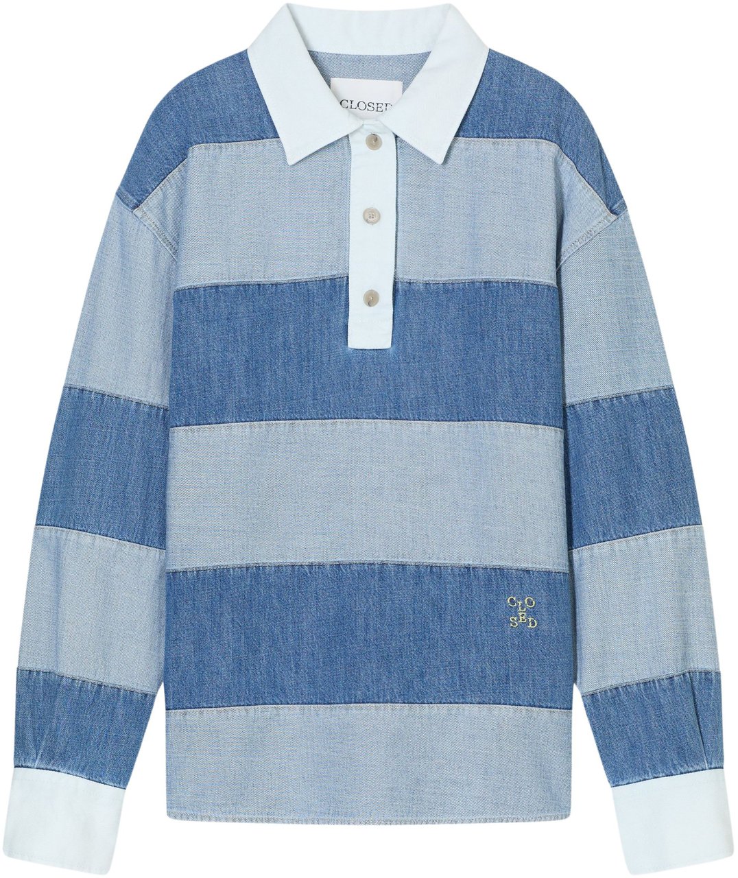 Closed Rugby Shirt Polos Lichtblauw C94350-16f-3e Blauw