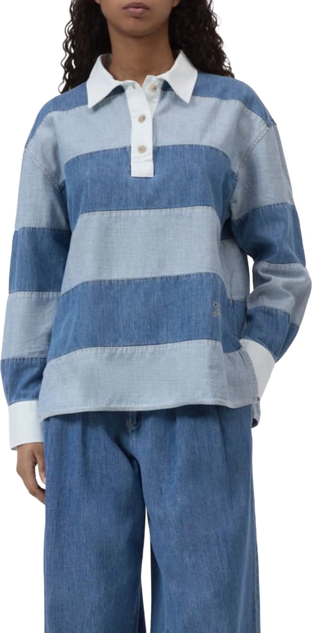 Closed Rugby Shirt Polos Lichtblauw C94350-16f-3e Blauw
