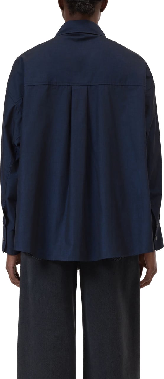 Closed Closed Cape Shirt Blouses Donkerblauw C94619-24p-22 Blauw