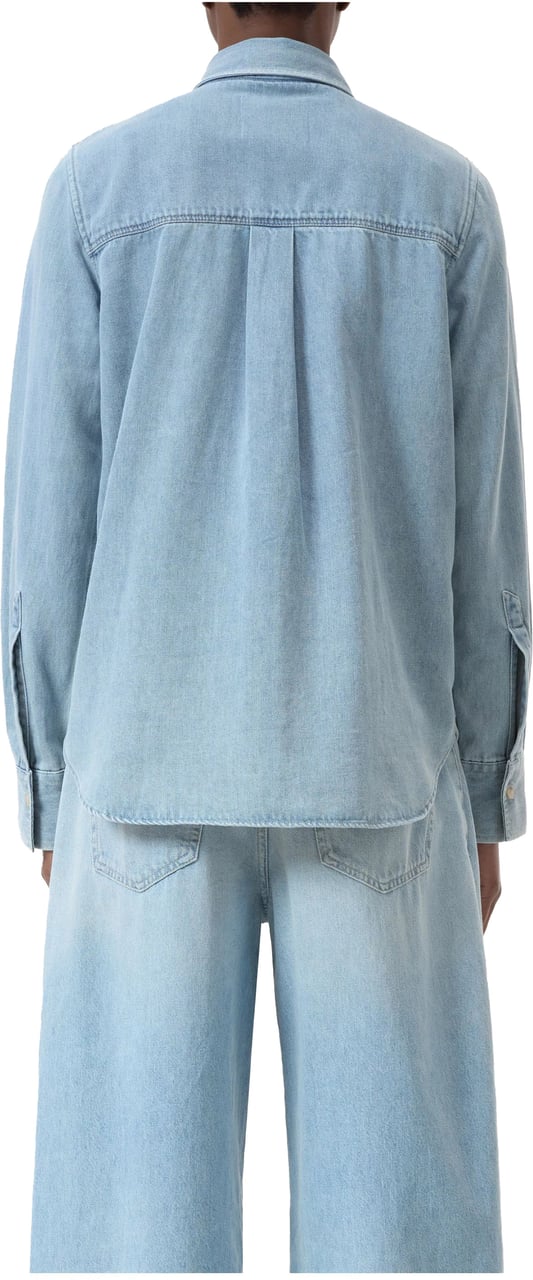 Closed Closed Classic Shirt Visible Placket Blouses Lichtblauw C94715-16c-3h Blauw