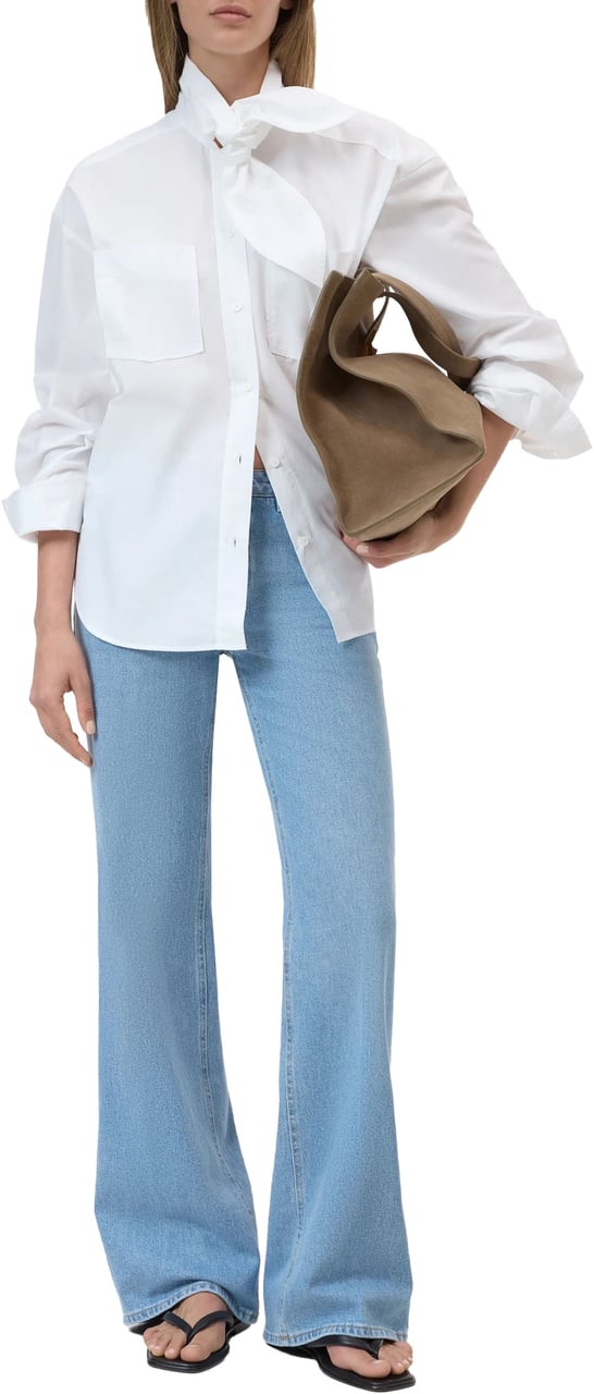Closed Closed Scarf Shirt Blouses Wit C94789-252-22 Wit