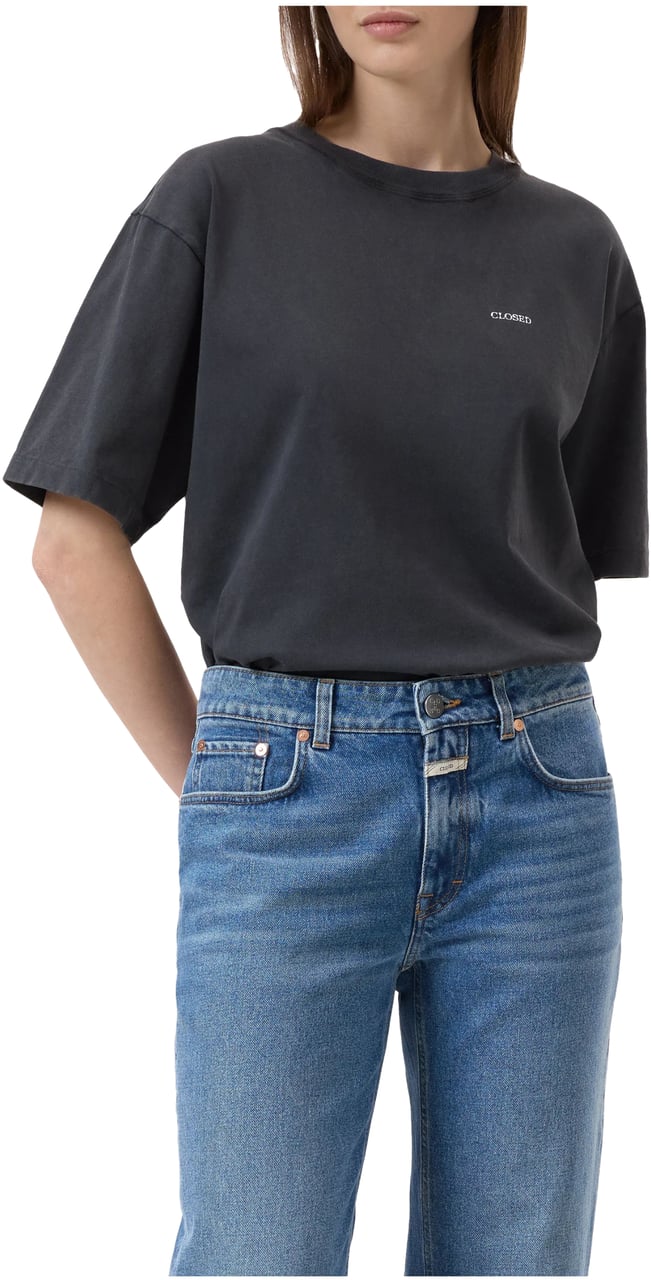 Closed Closed Relaxed T-shirt T-shirts Zwart C95500-44h-13 Zwart
