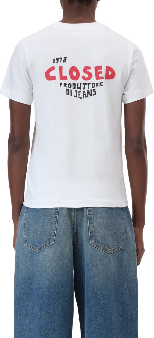 Closed Closed - Printed t-shirt - C95505-44H-PR - 200 White Wit