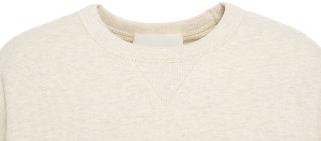 Closed Sweatshirt with crew neck Beige