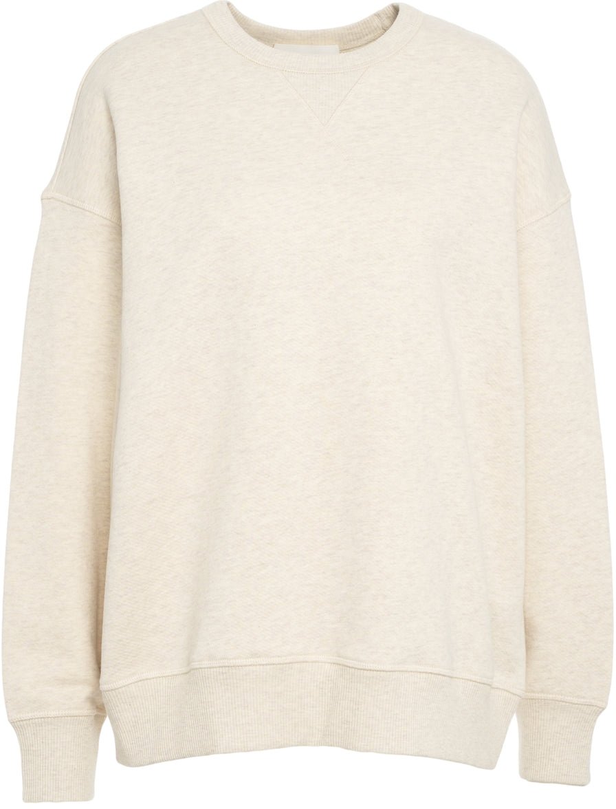 Closed Sweatshirt with crew neck Beige