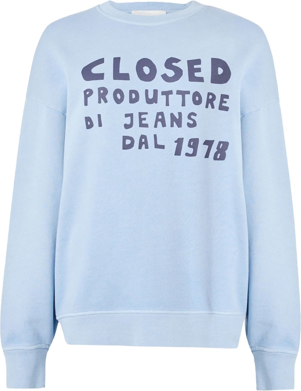 Closed - Relaxed crewneck - C95711-47V-13 - 565 Sky blue Blauw