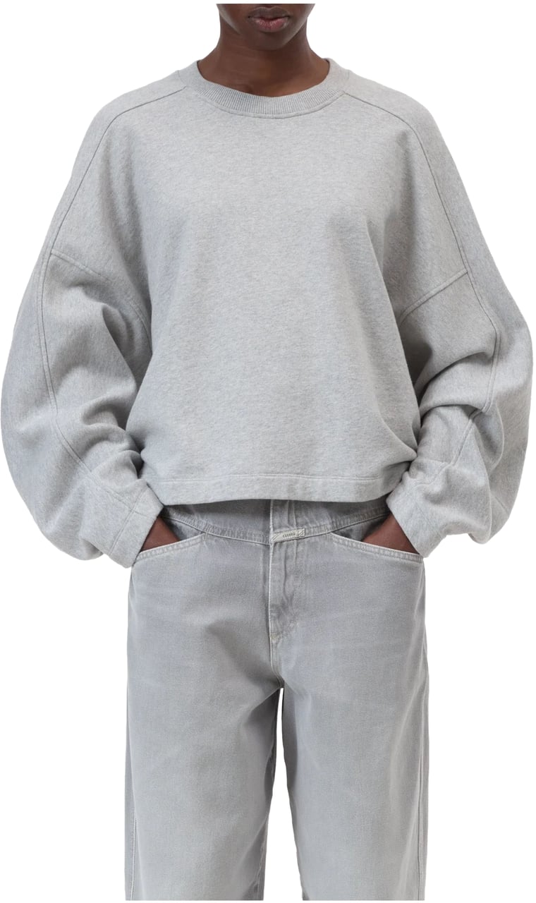 Closed Closed Gathered Sweatshirt Sweaters Lichtgrijs C95761-475-22 Grijs