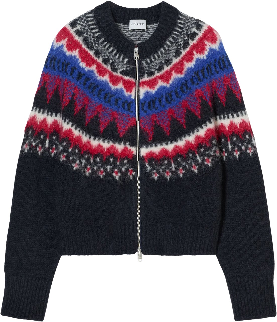 Closed Closed Cropped Zip Cardigan Vesten Multicolor C96423-94c-jc Divers