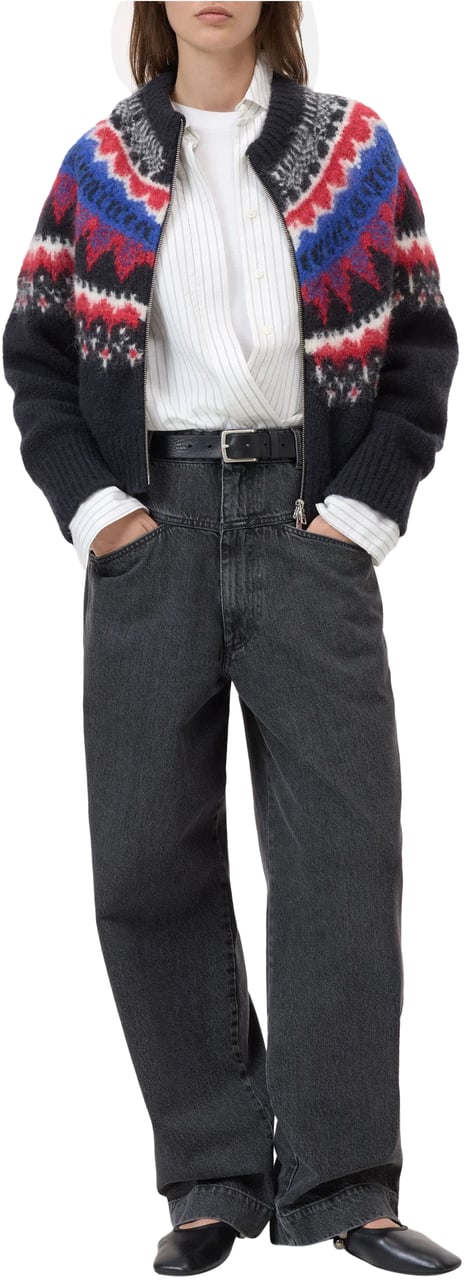 Closed Closed Cropped Zip Cardigan Vesten Multicolor C96423-94c-jc Divers