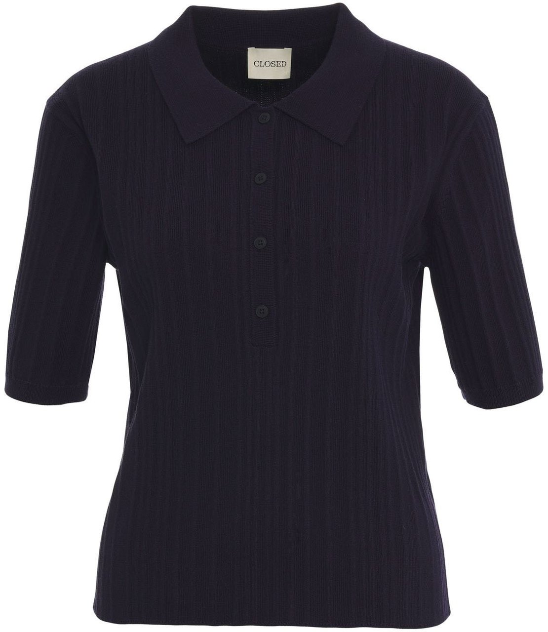 Closed Knit polo shirt Blauw