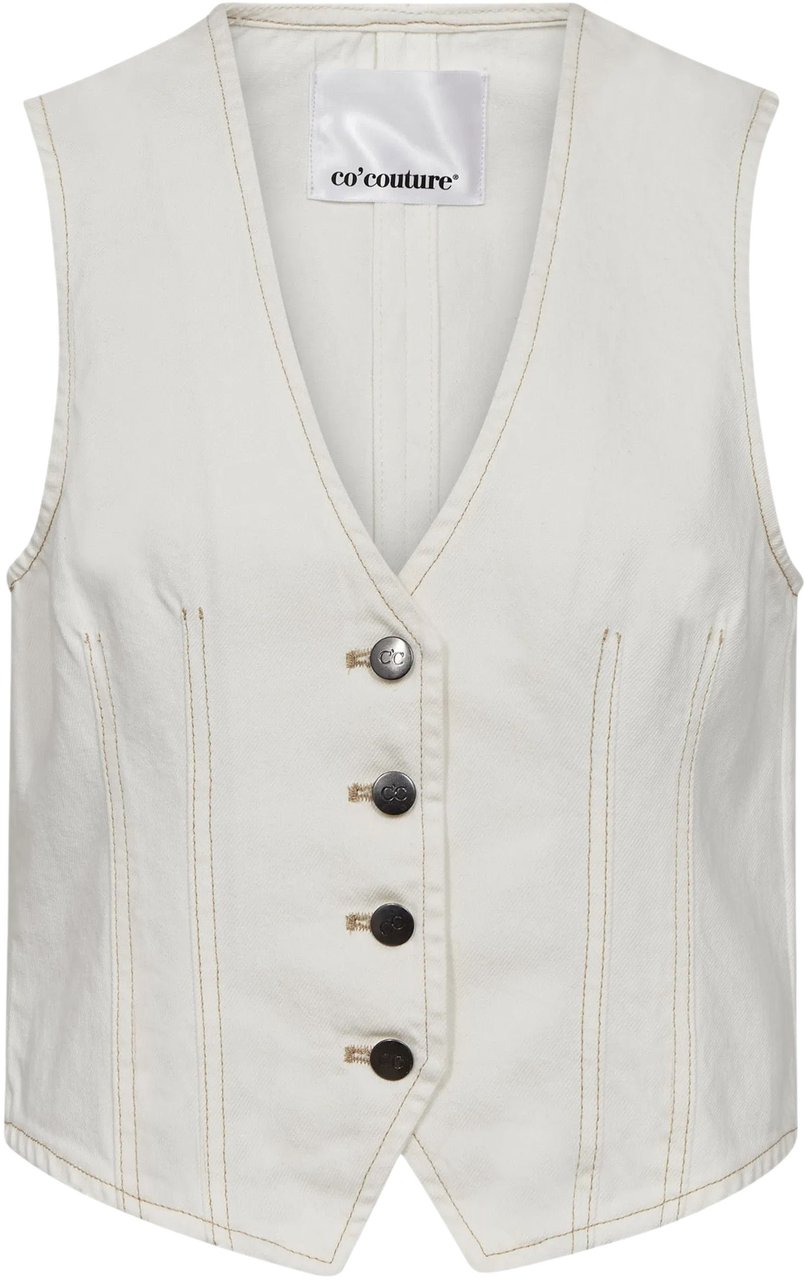 Co 'Couture Co Couture Bernettacc Vesten Ecru 40034 Wit