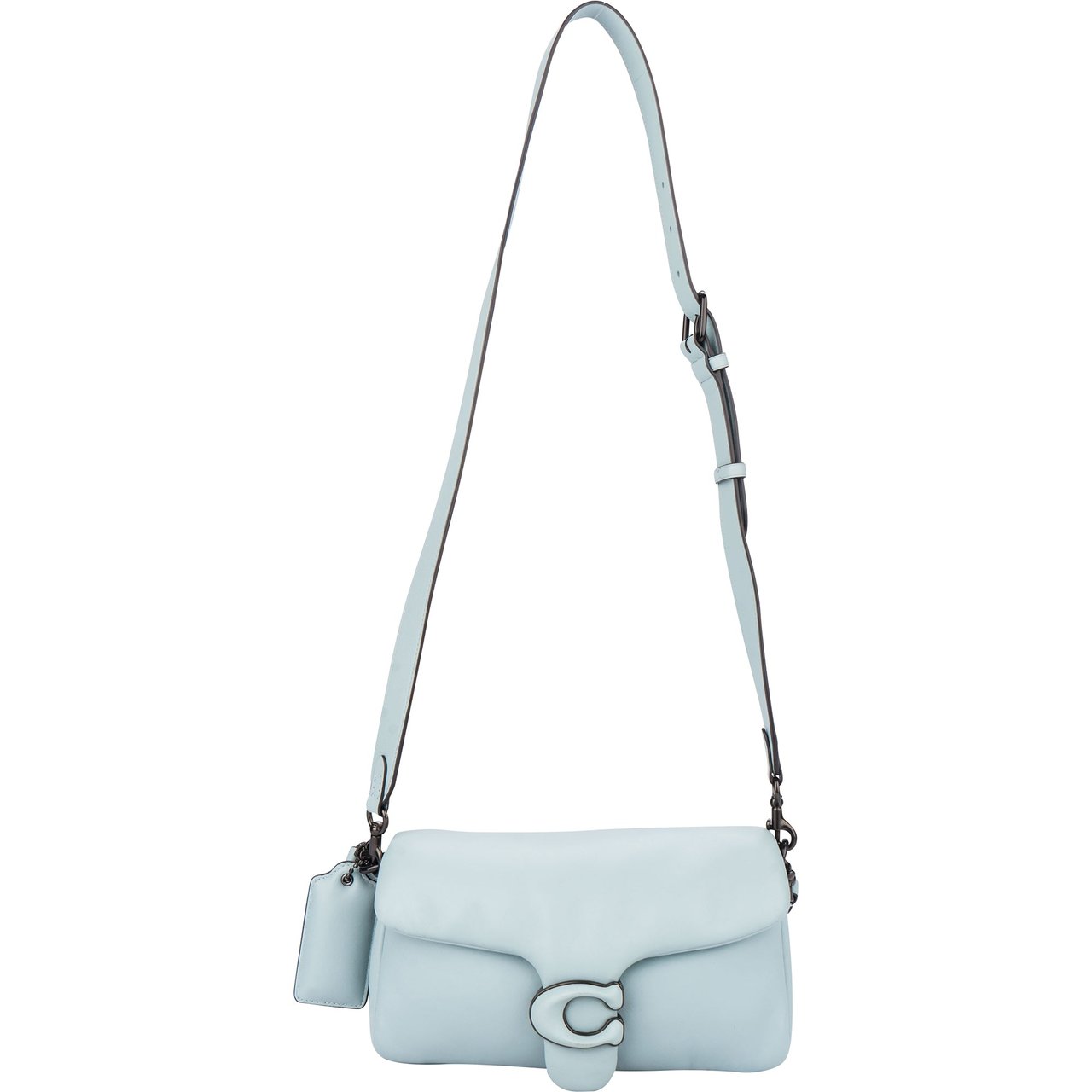 Coach Coach Blue Leather Tabby Pillow Handbag Blauw