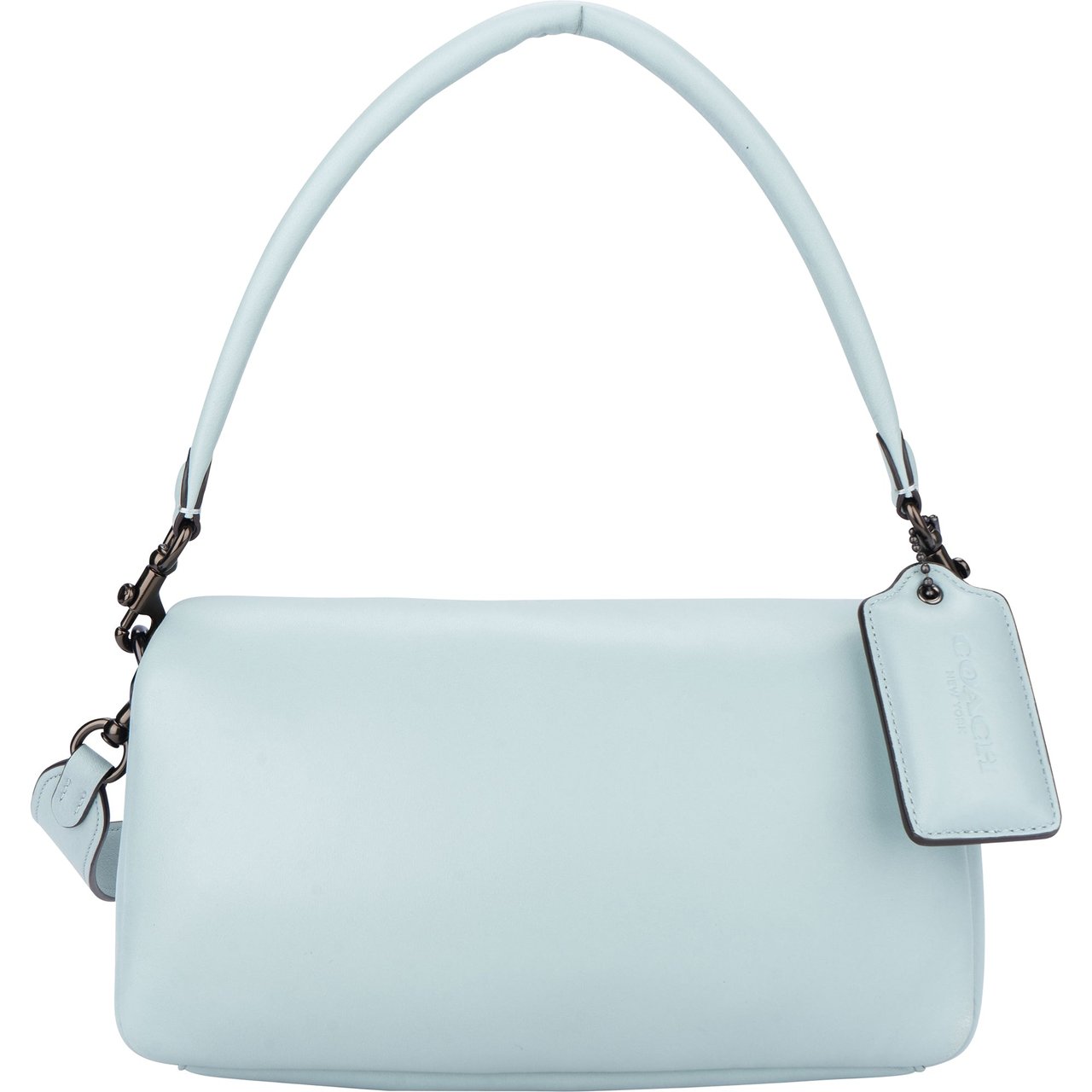 Coach Coach Blue Leather Tabby Pillow Handbag Blauw