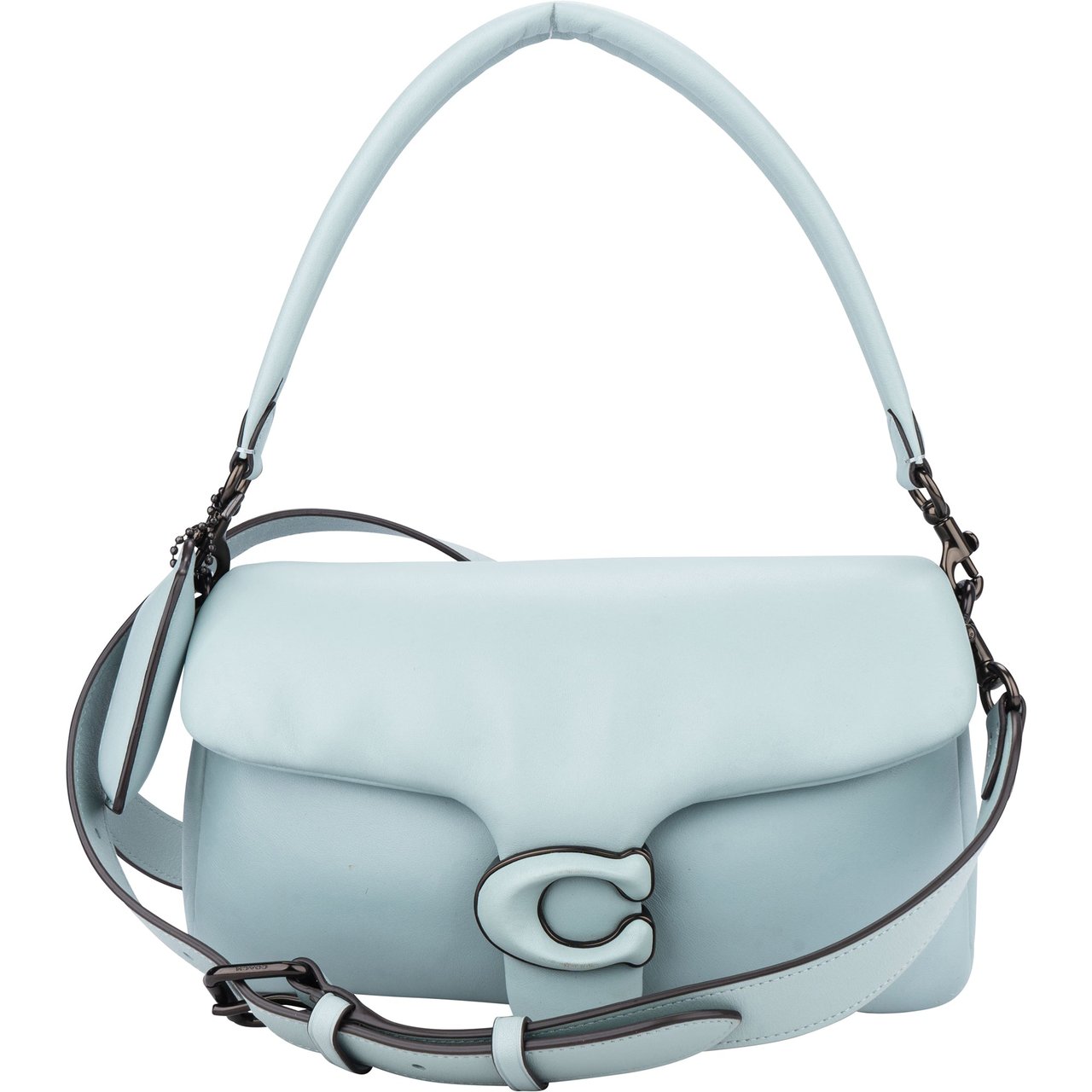 Coach Coach Blue Leather Tabby Pillow Handbag Blauw