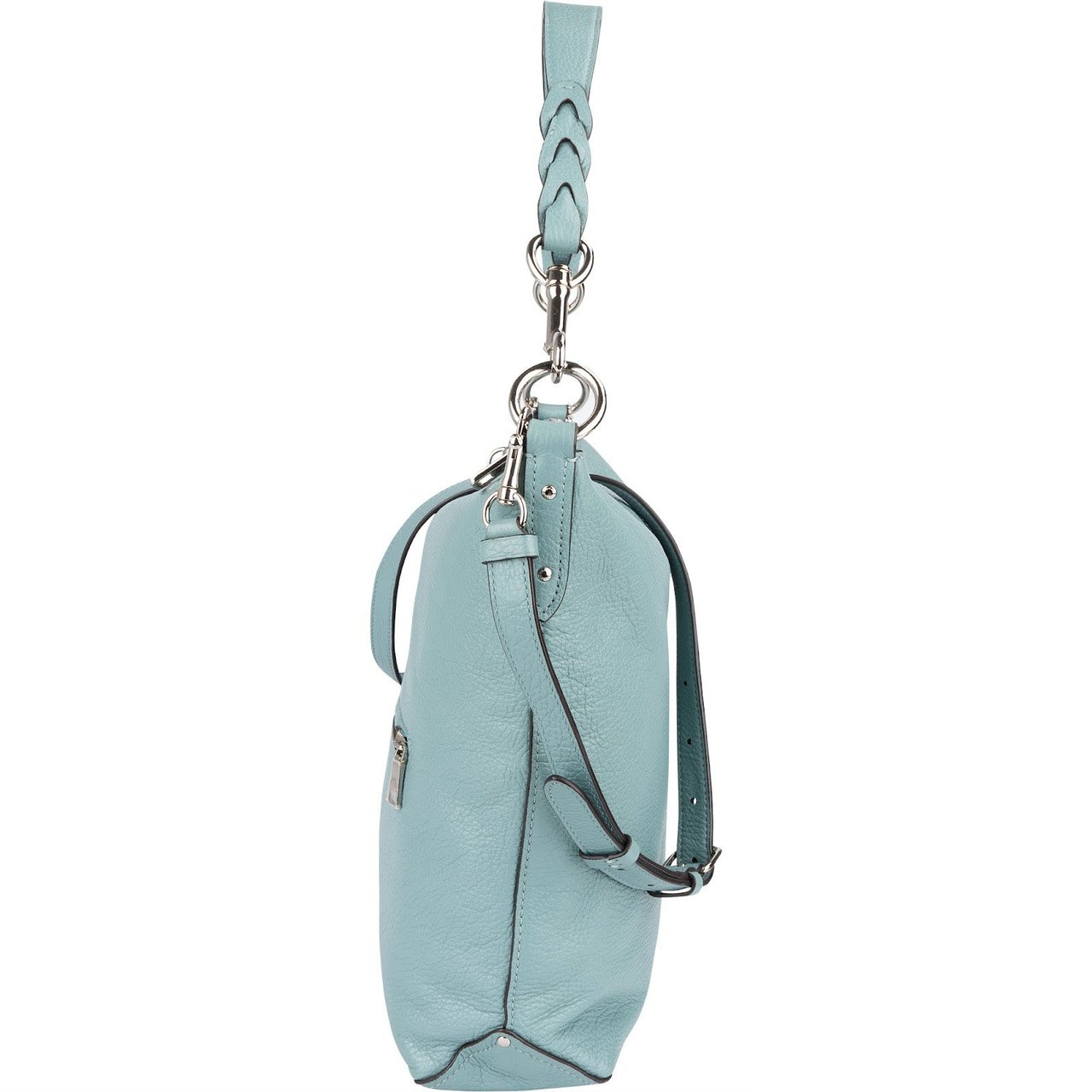 Coach Coach Pebbled Leather Shay Shoulder Crossbody Bag Lichtblauw