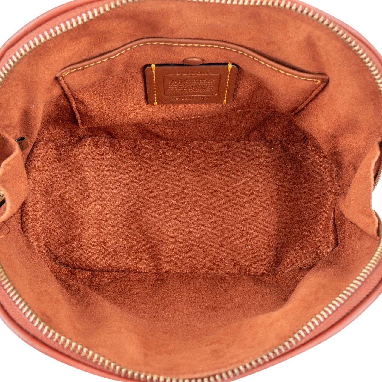 Coach Coach Monogram Canvas Sabrina Satchel Handbag Bruin