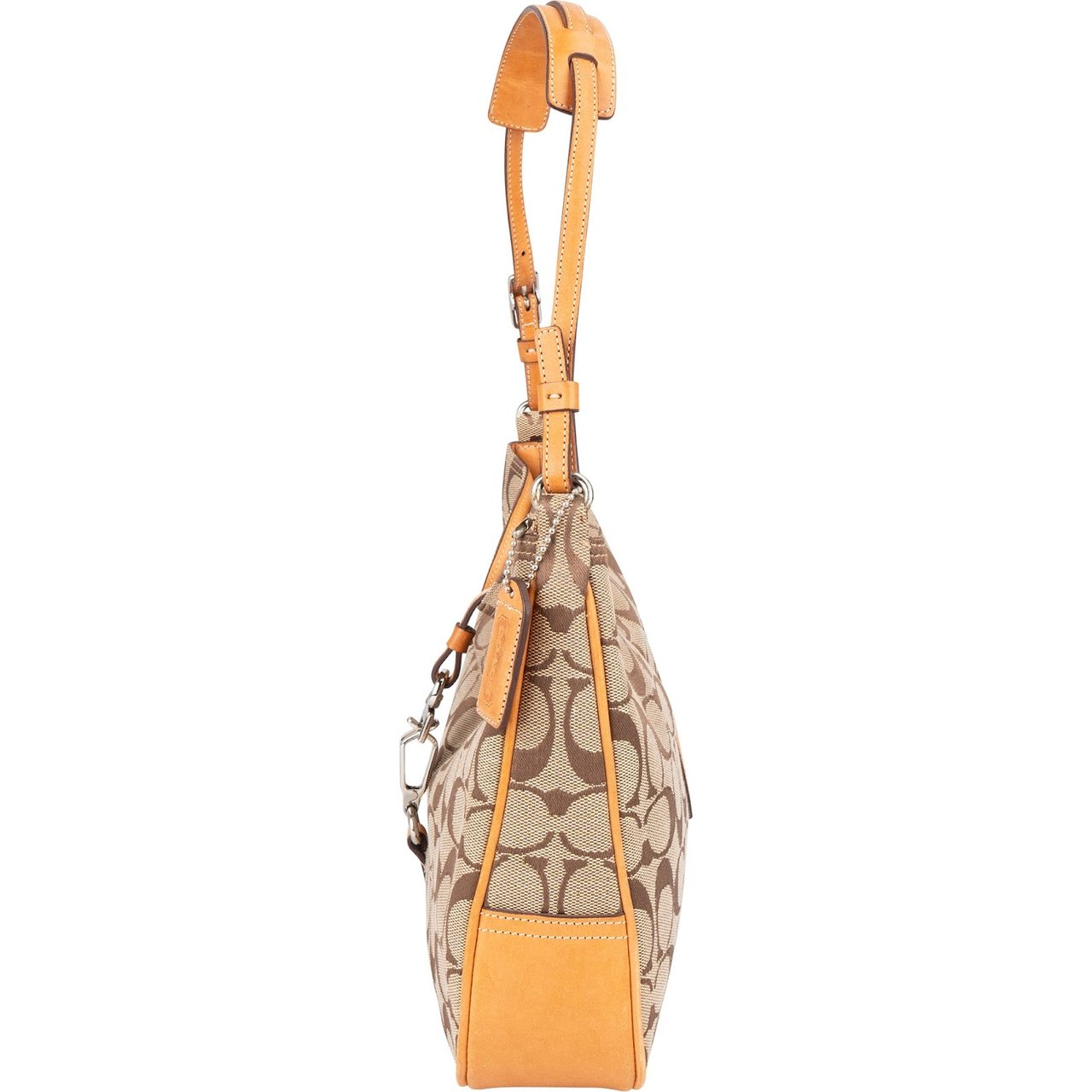 Coach Coach Monogram Signature Hobo Shoulder Bag Bruin