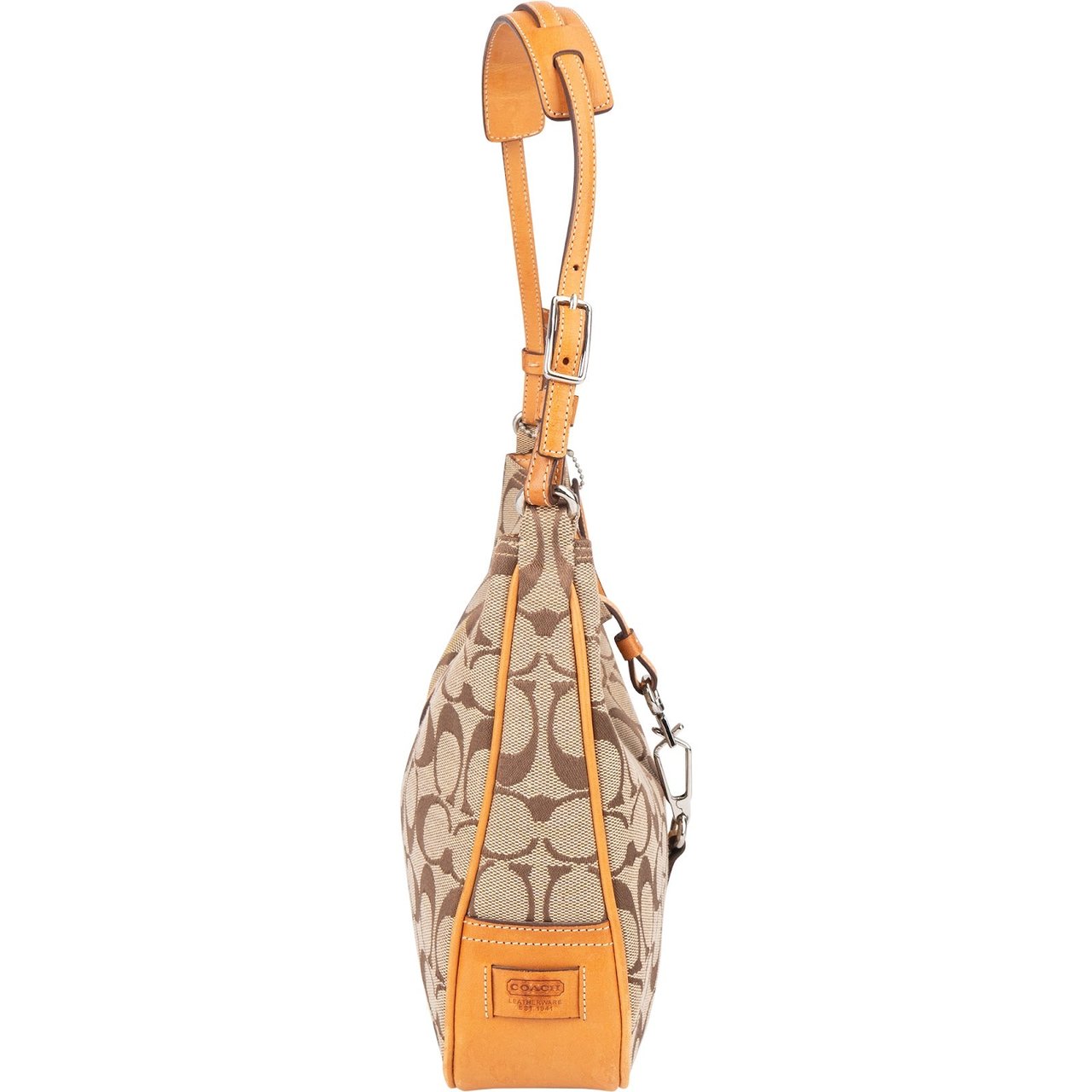 Coach Coach Monogram Signature Hobo Shoulder Bag Bruin