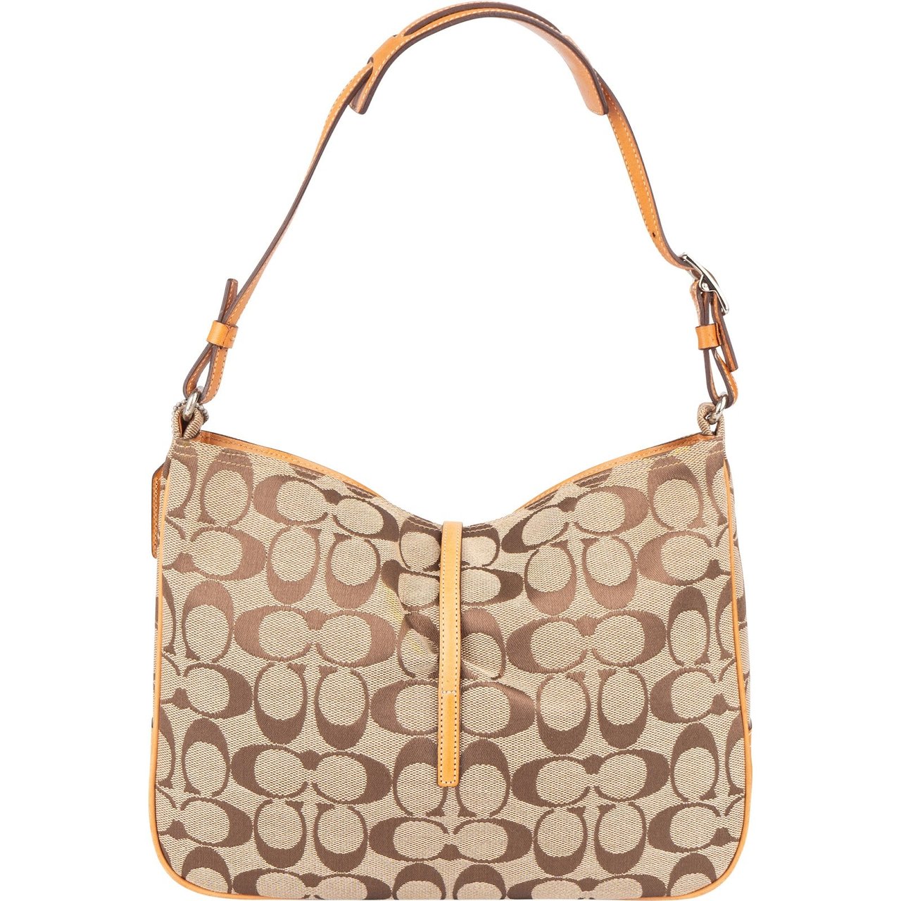 Coach Coach Monogram Signature Hobo Shoulder Bag Bruin
