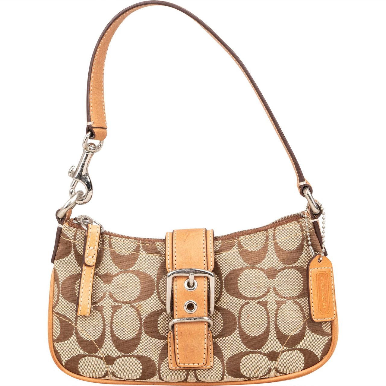 Coach Classic Monogram Demi Flap Mini Handbag Bruin