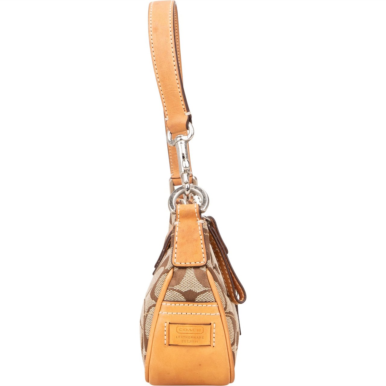Coach Classic Monogram Demi Flap Mini Handbag Bruin