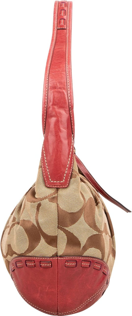 Coach Coach Classic Monogram Pleated Hobo Shoulder Bag Bruin