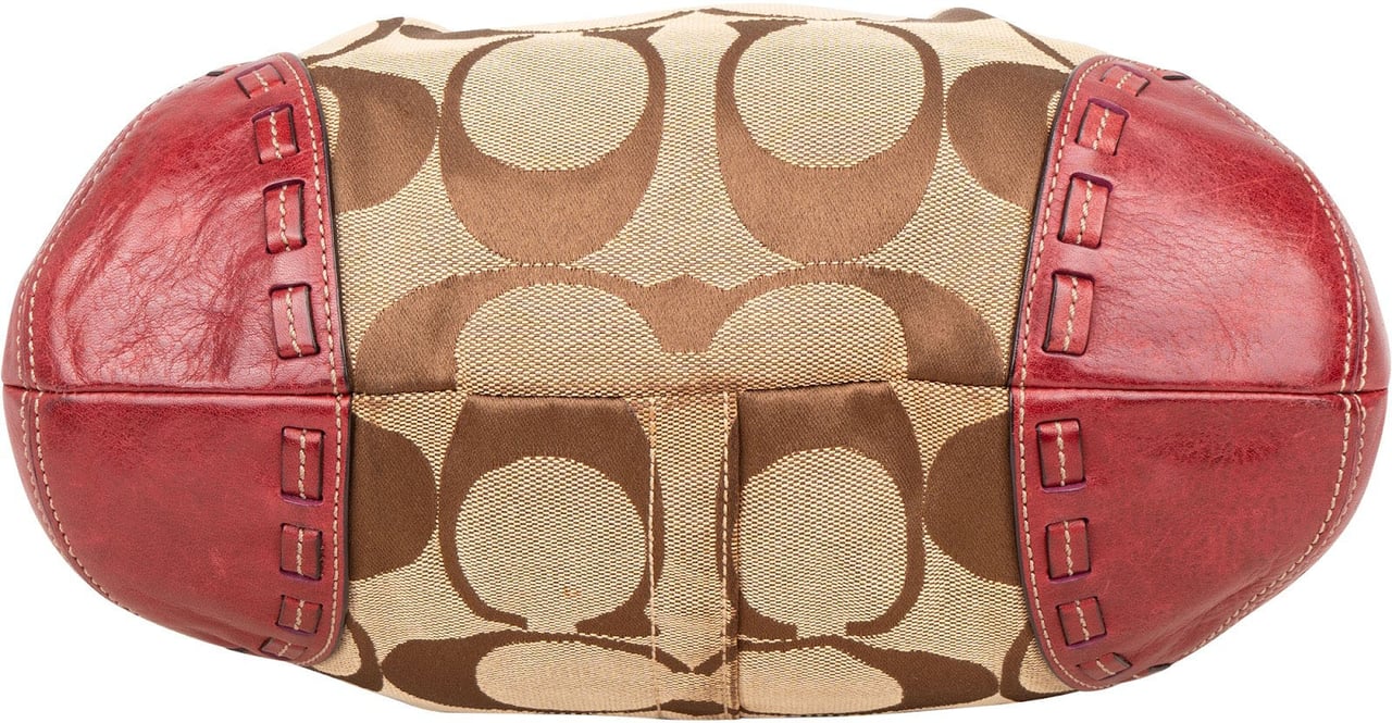 Coach Coach Classic Monogram Pleated Hobo Shoulder Bag Bruin