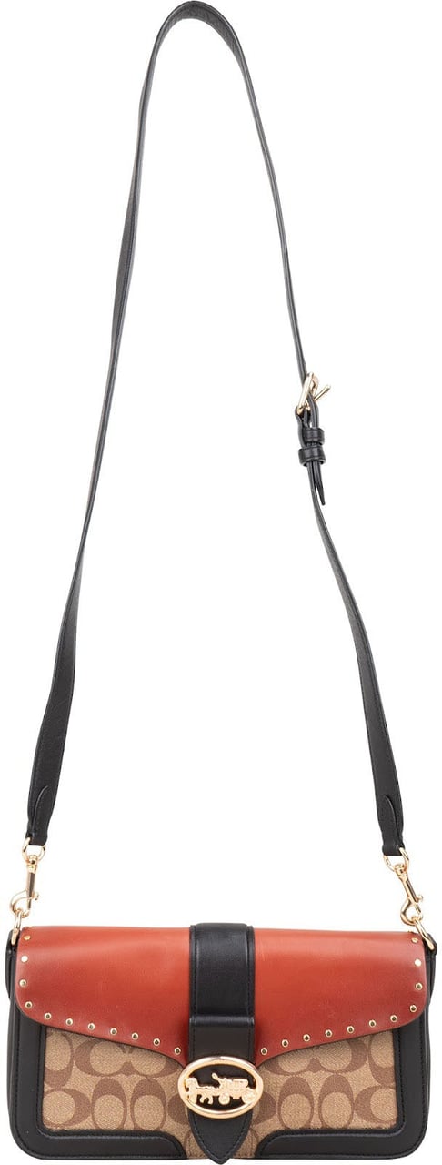 Coach Coach Monogram Georgie Crossbody Bag Bruin