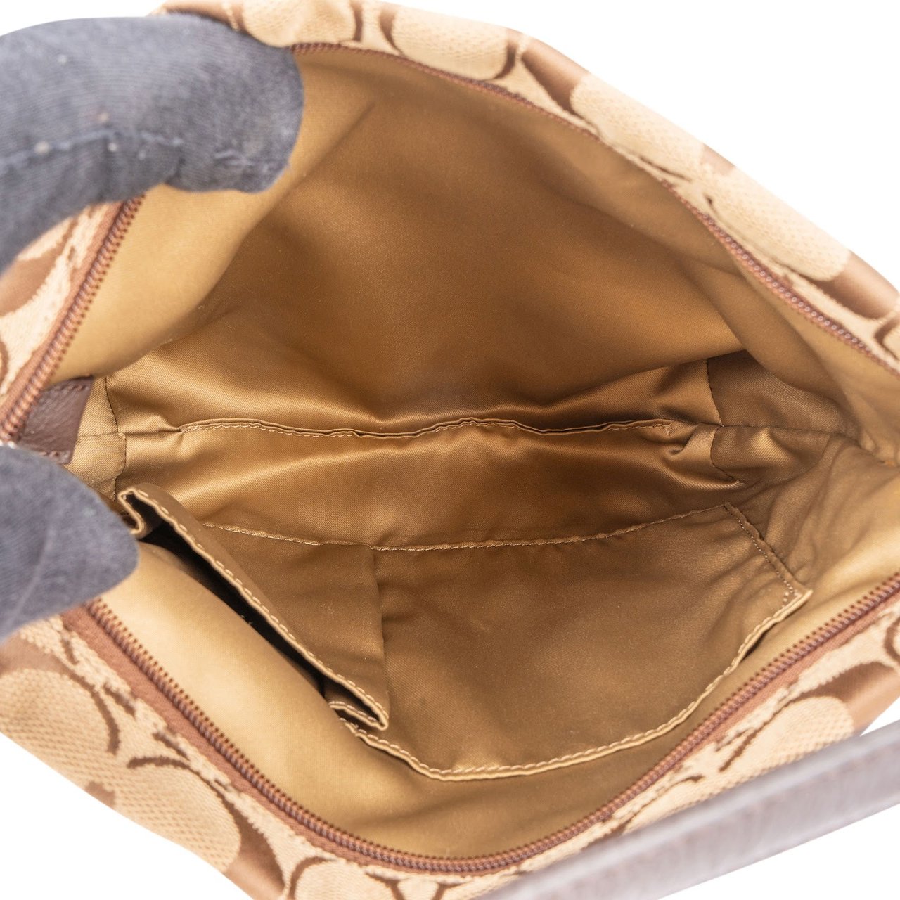 Coach Coach Monogram Signature Handbag Bruin