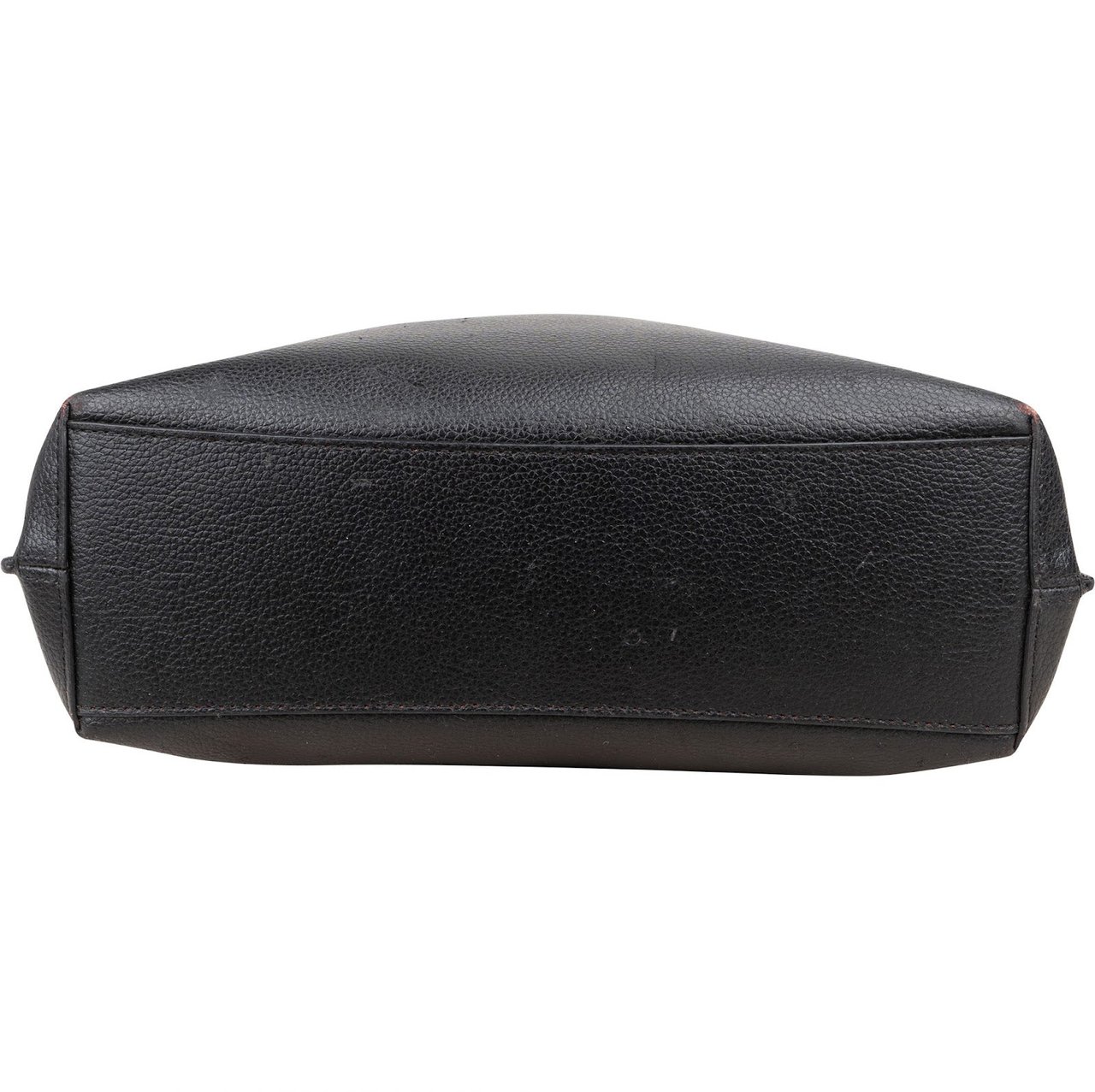 Coach Coach Pebbled Leather Mollie Bucket Shoulder Bag Zwart