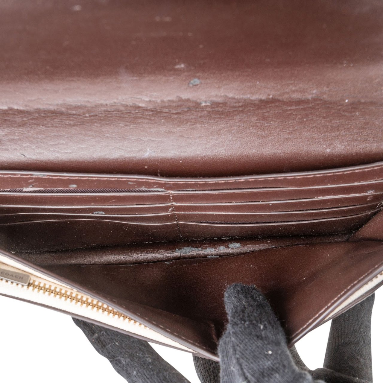 Coach Coach Pebbled Leather Tea Rose Applique Foldover Crossbody Bag Wit