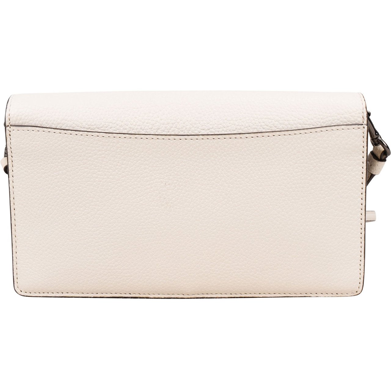 Coach Coach Pebbled Leather Tea Rose Applique Foldover Crossbody Bag Wit