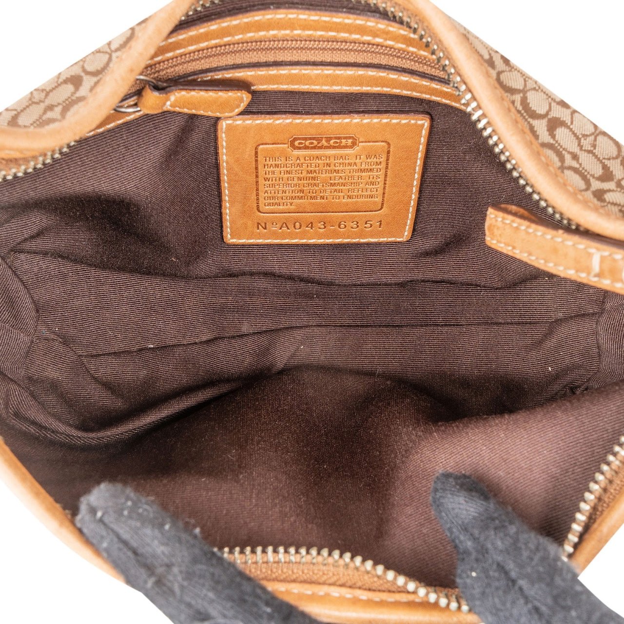 Coach Coach Monogram Signature Small Hobo Shoulder Bag Bruin