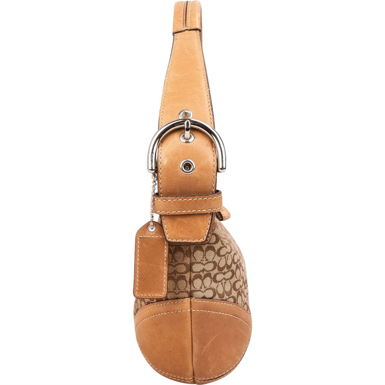 Coach Coach Monogram Signature Small Hobo Shoulder Bag Bruin