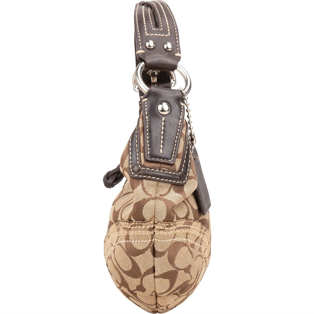 Coach Coach Signature Monogram Half Moon Shoulder Bag Bruin