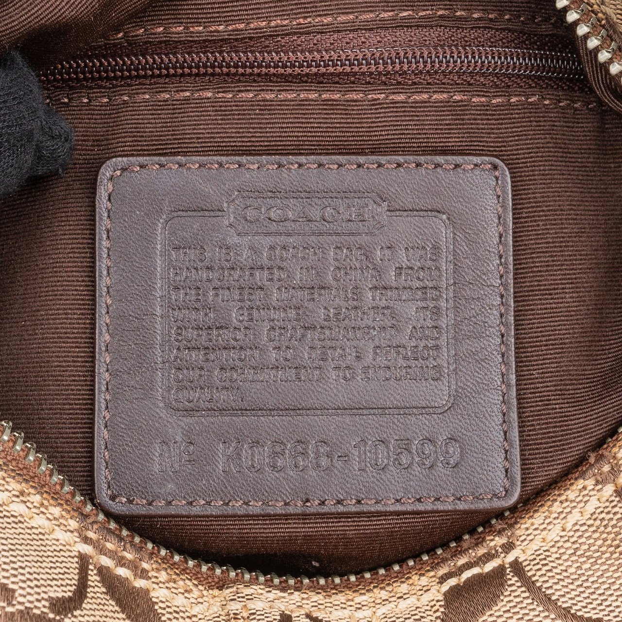 Coach Coach Signature Monogram Half Moon Shoulder Bag Bruin