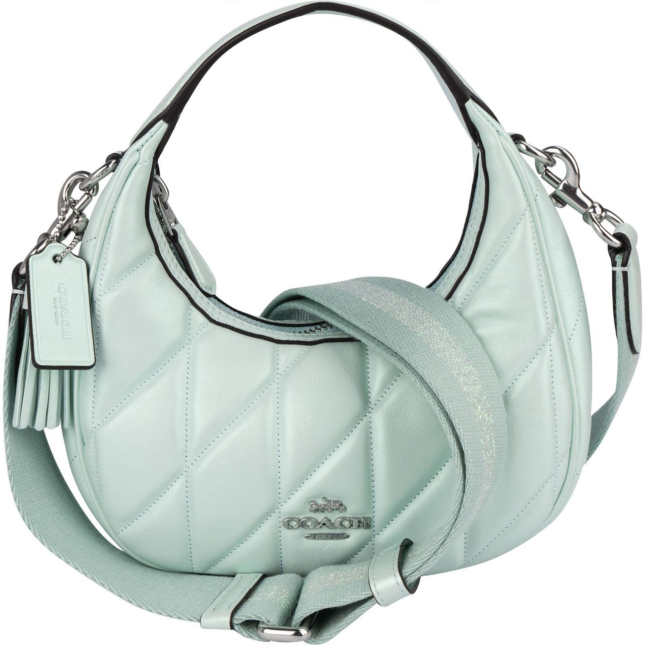 Coach Coach Quilted Leather Luna Shoulder Crossbody Bag Lime