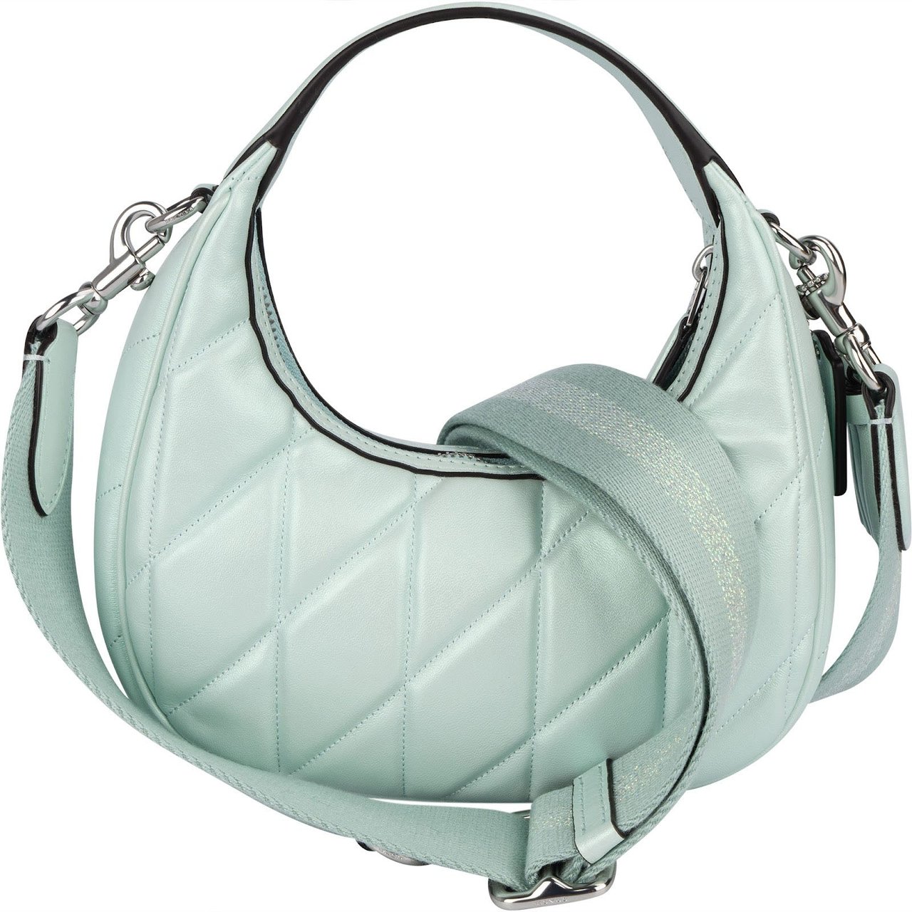 Coach Coach Quilted Leather Luna Shoulder Crossbody Bag Lime